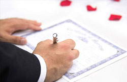 Marriage License Signing Washington DC